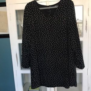 Madewell silk star print mini dress - size XL